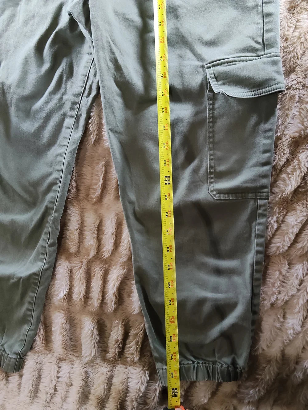 Express Olive Green Cargo Pants with Elastic Ankles - Picture 8 of 12